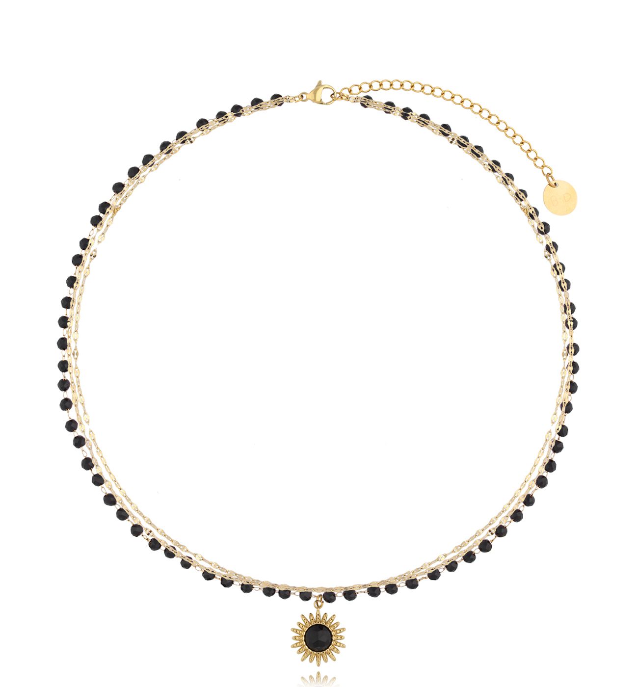 Naszyjnik z czarną zawieszką Kazuno NSY0199