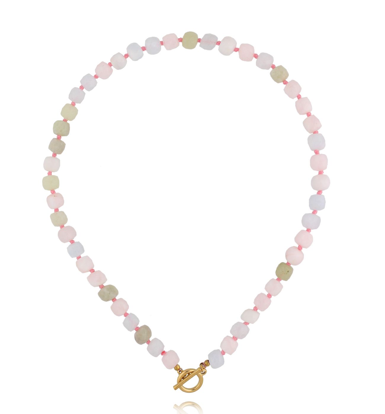 Naszyjnik z morganitami - By Dziubeka
