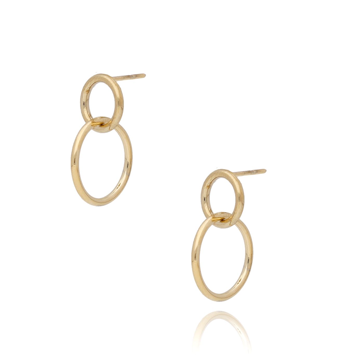 Kolczyki złote kółka ze stali szlachetnej KSA0124