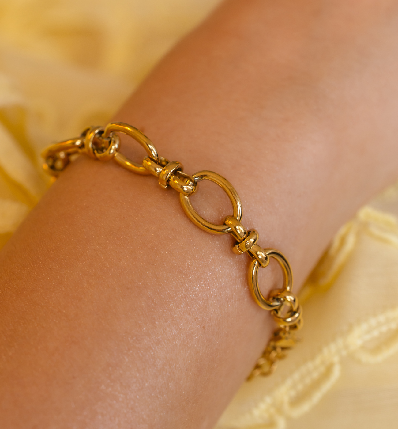 Bransoletka złoty łańcuch BSY0318 - By Dziubeka