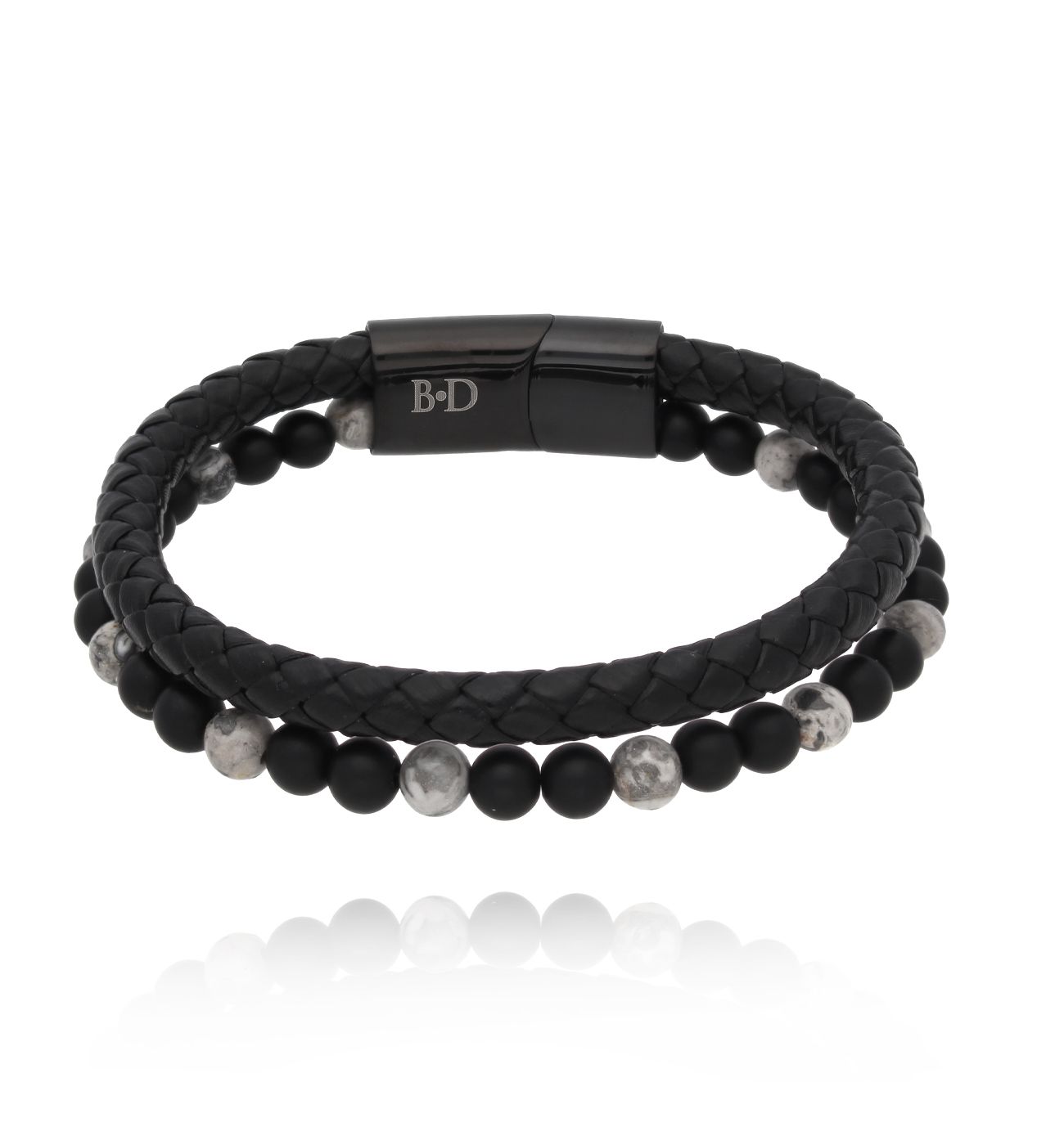 Bransoletka z agatami i jaspisami Johansson BMITC0629