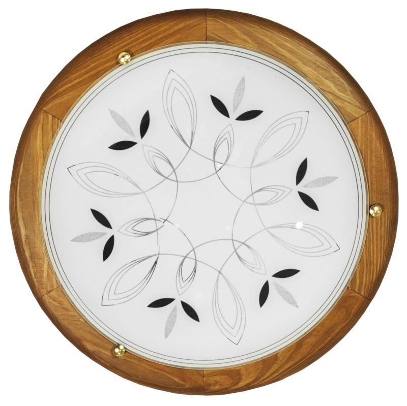 Plafon sufitowy nowoczesny Candellux Rustica ciemne drewno-biały 2 x E27 x IP20 wym: 10 x 40 x 40 cm - 1 szt.