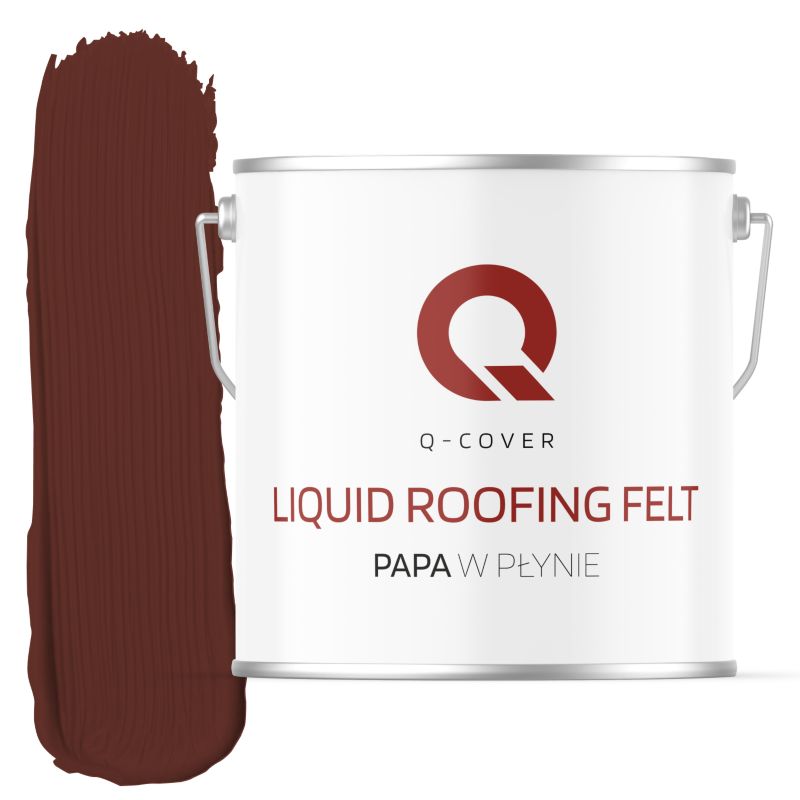 Papa w Płynie Uszczelniacz do Dachów Q-Cover Brąz RAL8012 5KG