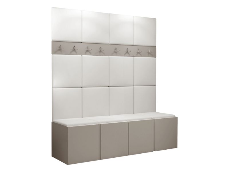 Garderoba MIRJAN 24 Orion V kaszmir + biała ekoskóra 1 kpl.