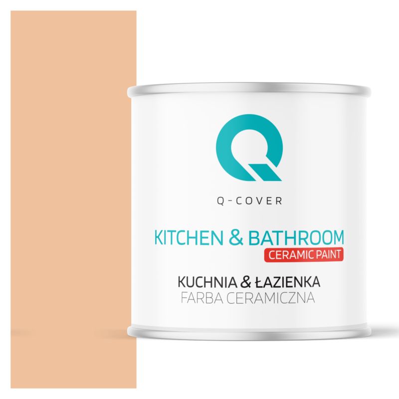 Farba Ceramiczna Kuchnia & Łazienka Q-Cover Brzoskwiniowy H6158 Głęboki Mat 2L