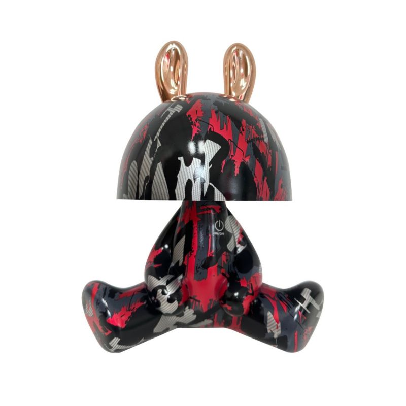 Lampa stołowa Polux Fancy Led czarno-czerwona-złota LED 2.5W 4000K 59lm akumulator IP20 wym: 27.5 x 22 x 17 cm - 1 szt.