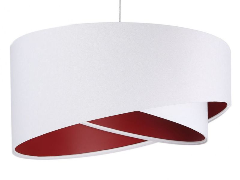 Lampa Bps Koncept wisząca GEMSTONE WHITE biała/burgundowa 1 szt
