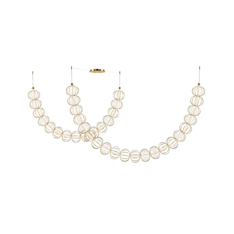 Lampa wisząca Maytoni Golden Cage złota wym: 184 x 35 x 208,6 cm wbudowany LED 107W 1 szt.