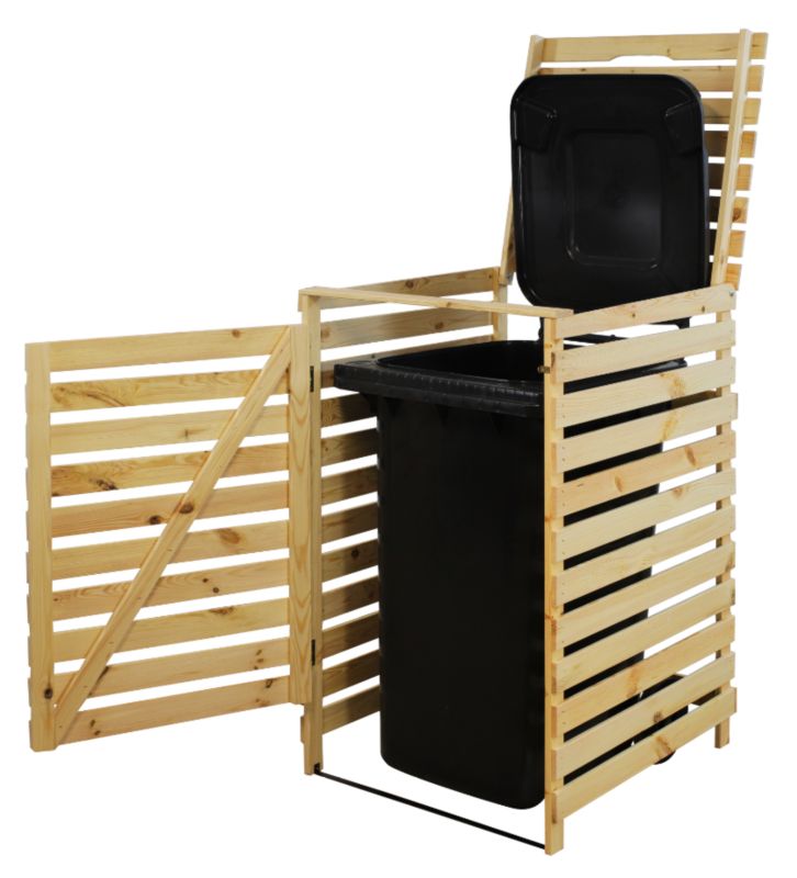 Osłona kosza na śmieci MODO24 drewniana na pojemnik 240 l naturalna 1 szt.