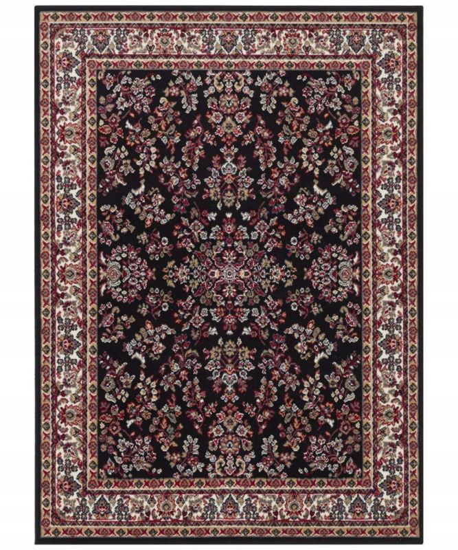 Dywan Hanse Home tradycyjny do salonu 120x160cm, klasyczny wzór czarno kremowy 1 szt.