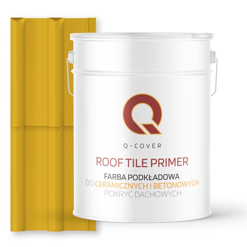 Farba Podkładowa do Dachów Ceramicznych i Betonowych Pokryć Dachowych Q-Cover Żółty cytrynowy RAL1012 10L