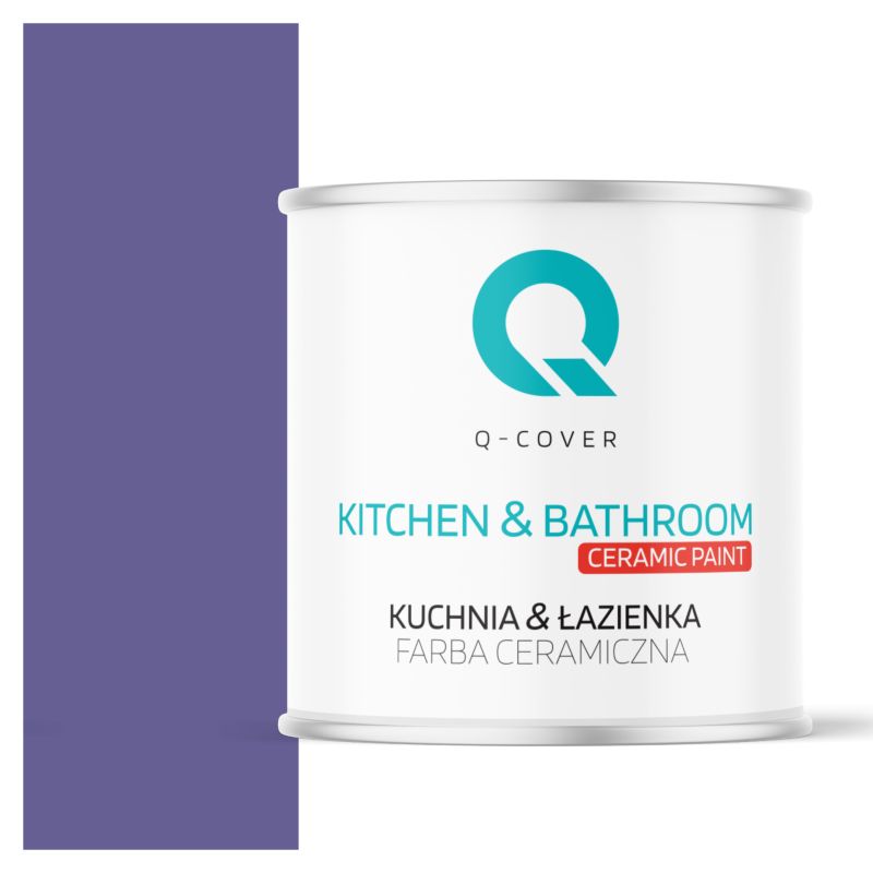 Farba Ceramiczna Kuchnia & Łazienka Q-Cover Fioletowy ciemny H2613 Głęboki Mat 2L