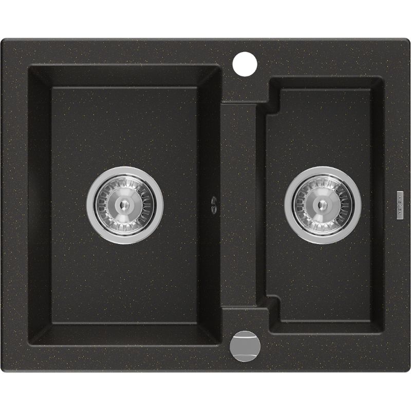 Zlewozmywak wpuszczany Mexen Carlos 1,5-komorowy szary 582 x 475 mm - 6518581500-71 1 szt.