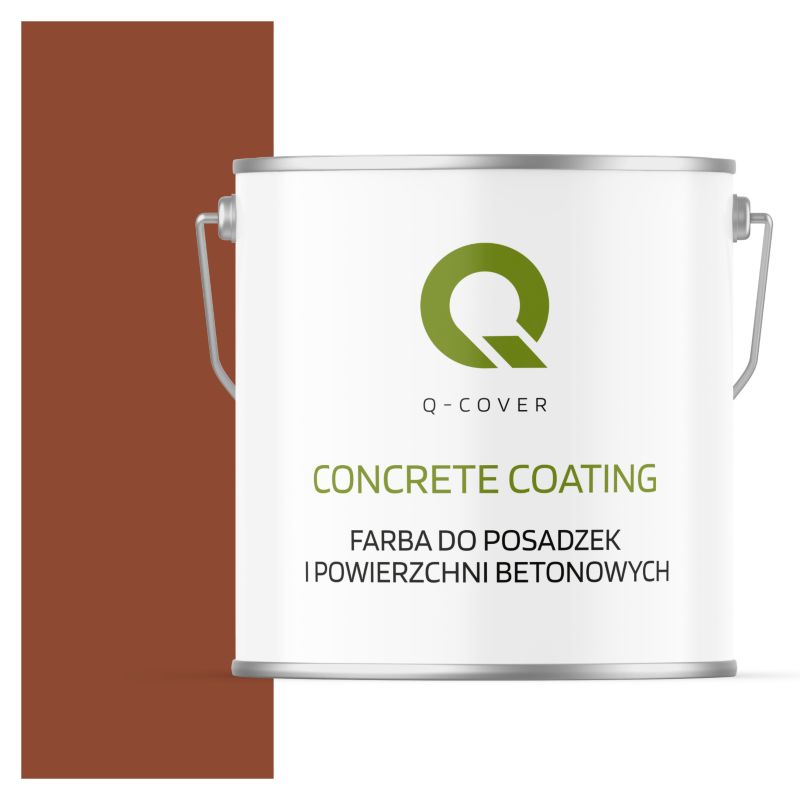 Farba do Posadzek i Powierzchni Betonowych Q-Cover Ceglasty RAL8004 5L