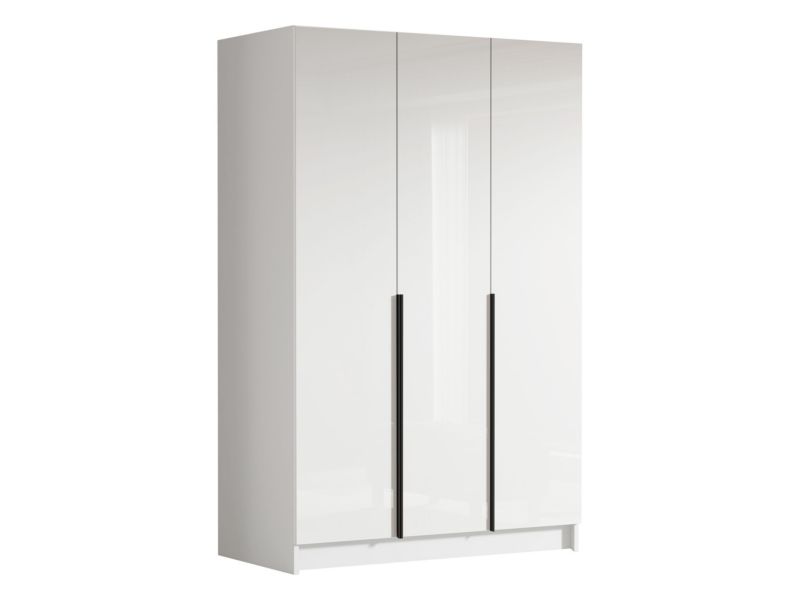 Szafa MIRJAN 24 pokojowa Calia I biały / biały połysk + czarny 1 szt.