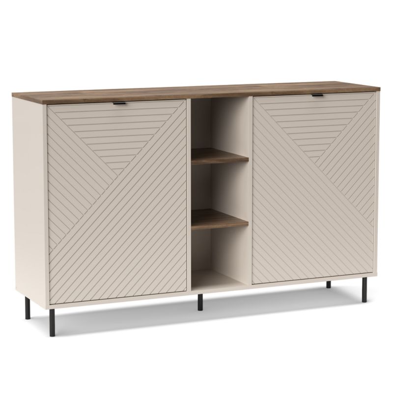 Komoda BLUSH 153,4 cm Mebel Elite Kaszmir/ Dąb castello 1 szt