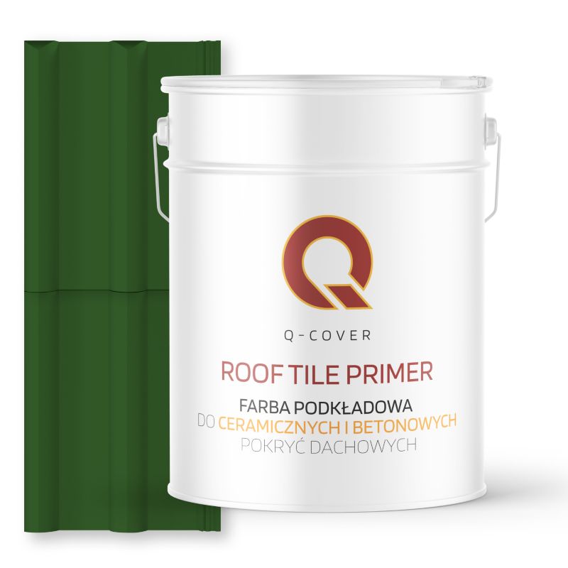 Farba Podkładowa do Dachów Ceramicznych i Betonowych Pokryć Dachowych Q-Cover Zielony liściasty RAL6002 10L