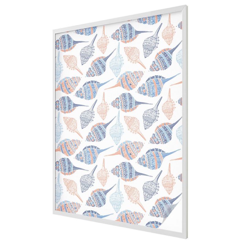 Folia Chroniąca Prywatność Mrożona Wallfluent 100x146 cm Witrażowa Naklejka Na Szybę Muszle morskie w stylu boho 1 rol.