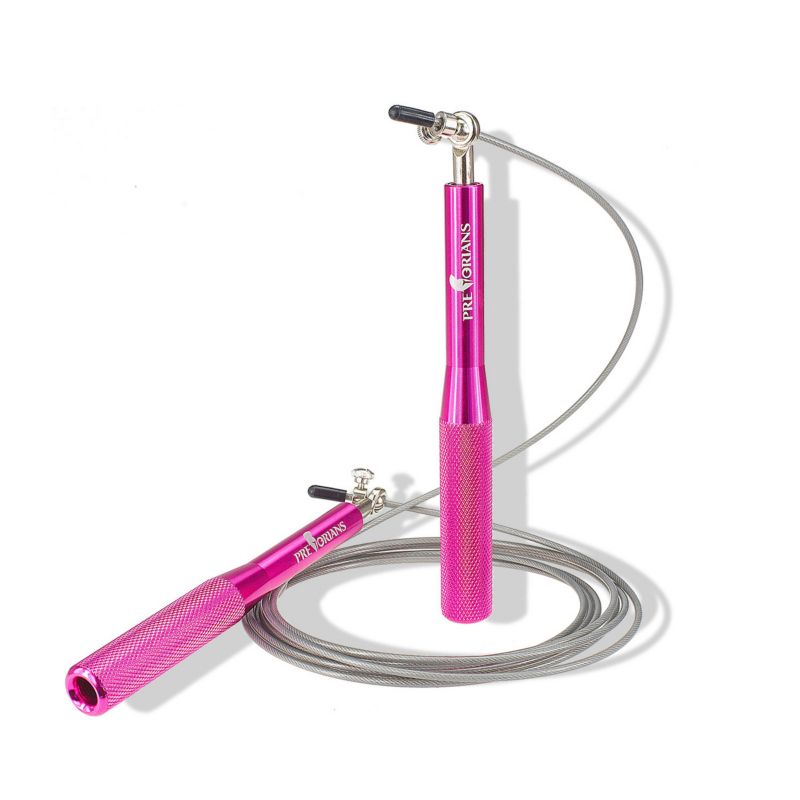 Regulowana skakanka Pretorians bokserska skakanka do ćwiczeń na siłownie różowa 1 szt.