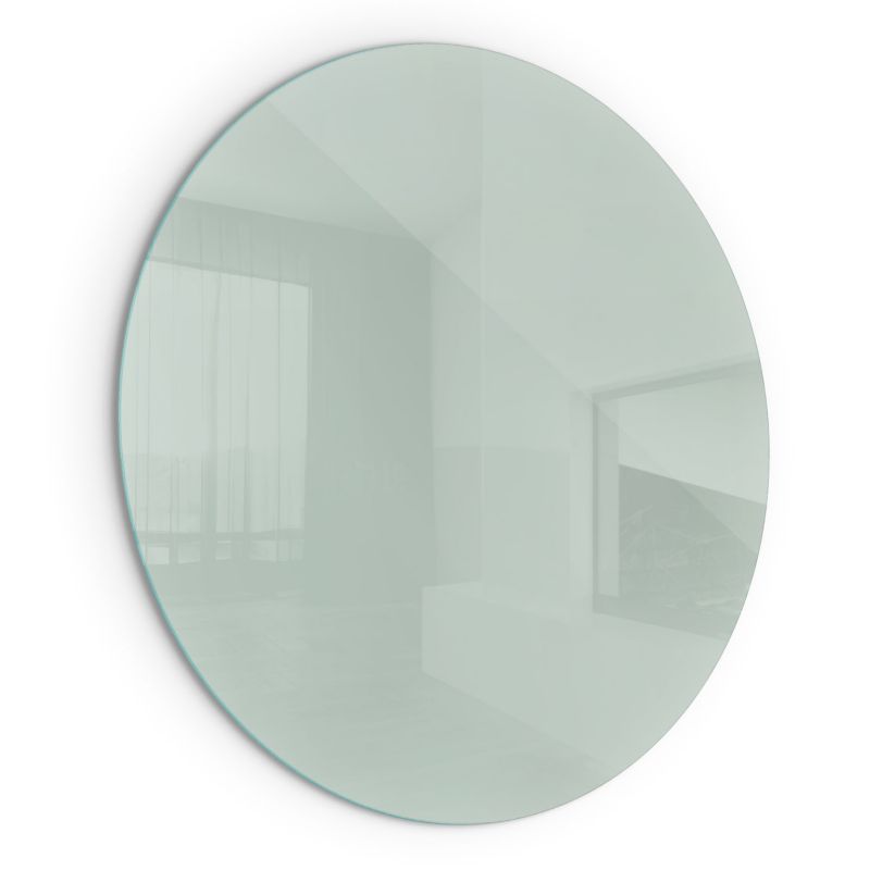 Szyba Okrągła przed Kominek Wallfluent fi100 cm Ochrona Podłogi przed Żarem Kolor Jasnozielony 1 szt.