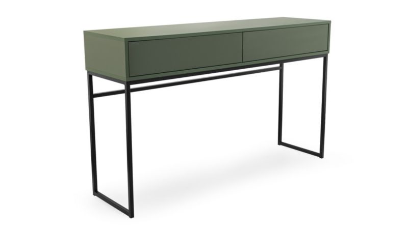 Toaletka z szufladami Bettso Genua 137 cm na czarnym stelażu zielony 1szt.