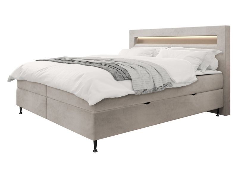 Łóżko kontynentalne MIRJAN 24 Ovo 160x200 beżowy 1 szt.