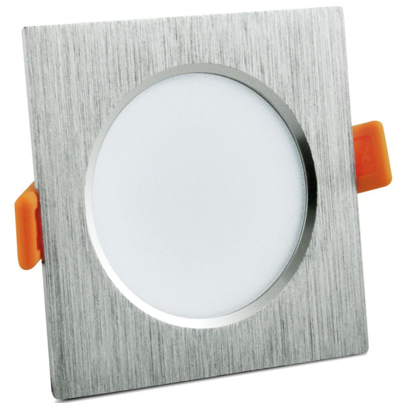 Oprawa sufitowa wpuszczana Polux Venus srebrno-biała LED 7W 3000K 560lm IP20 wym: 5 x 9,2 x 9,2 cm kwadratowa - 1 szt.