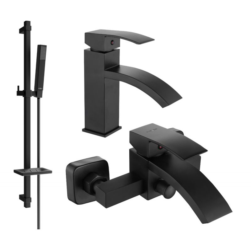 Zestaw wannowy Mexen Libra czarny 745103DQ77-70 1 szt.