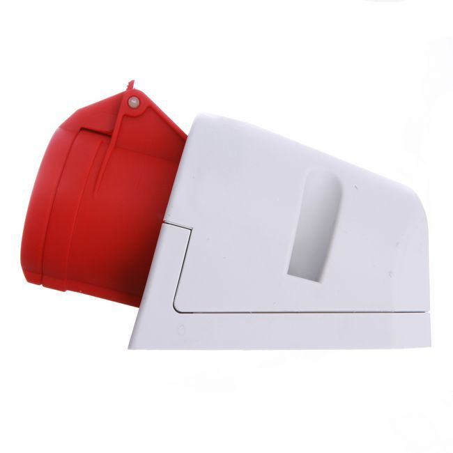 Gniazdo PCE siłowe zasilające stałe z uziemieniem czerwone