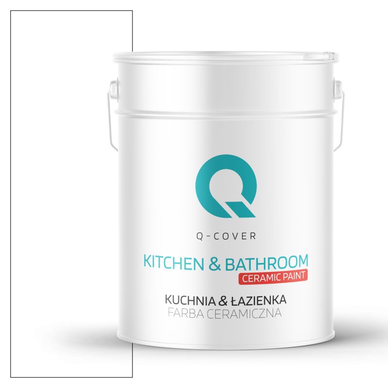 Farba Ceramiczna Kuchnia & Łazienka Q-Cover Śnieżny biały Głęboki Mat 10L