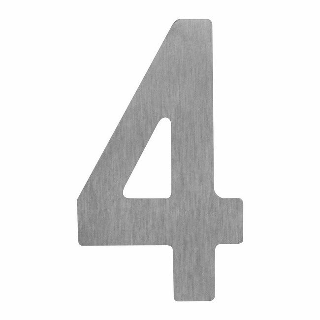 Cyfra 4 samoprzylepna 50 mm inox