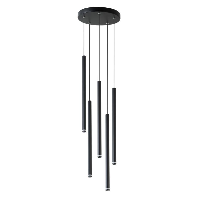 Lampa wisząca sufitowa 5x LED G9 MasterLED Piero okrągła regulowana loft IP20 czarna 1 szt.