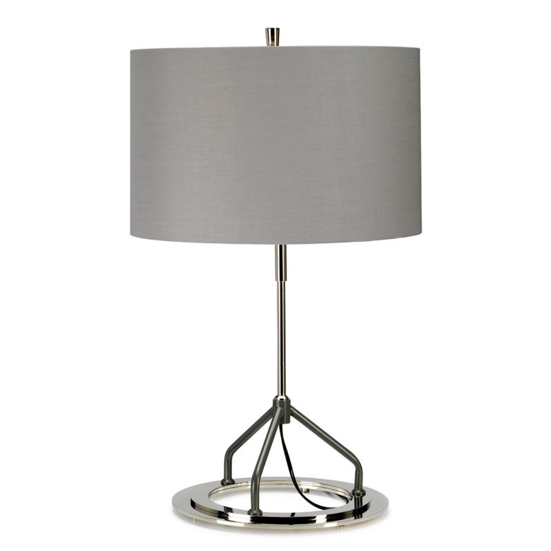 Lampa stołowa Elstead Vicenza szaro-polerowany nikiel 1 x E27 x 60W IP20 wym: 65 x 40 x 30 cm metal - 1 szt.