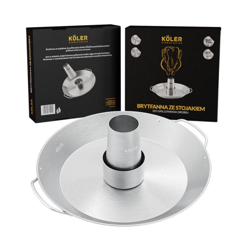 Brytfanna ze stojakiem Koler do grillowania kurczaka 1 szt.
