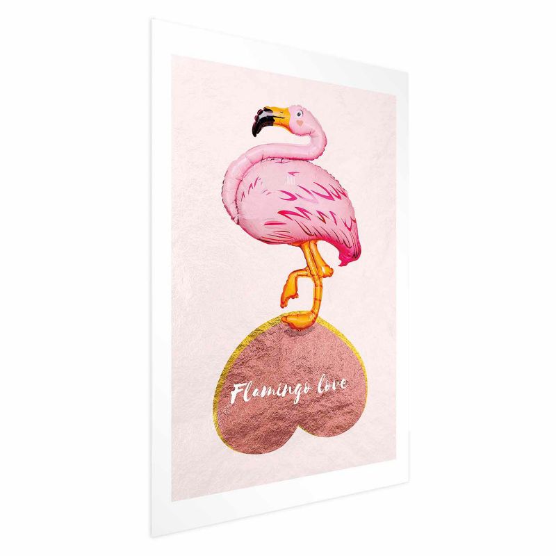 Plakat Artgeist Zakochany flaming 21x30 cm bez ramy z marginesem 1 szt