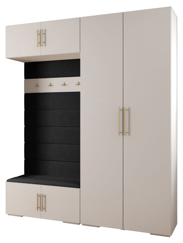 Garderoba do przedpokoju Abiks INOVA 3 Z18 biały+złoty+manila18 1 szt.