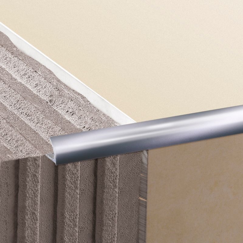 Profil aluminiowy narożny Diall 12,5 mm zewnętrzny chrom 2,5 m