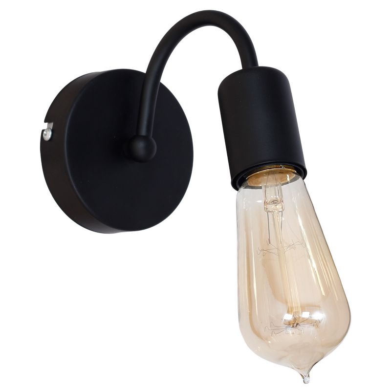 Kinkiet ścienny Luminex Dow czarny mat 1 x E27 x 15W IP20 wym: 20 x 10 x 22 cm - 1 szt.
