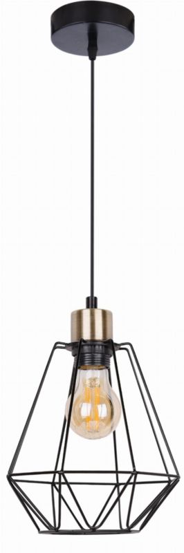 Lampa sufitowa Candellux Primo czarno-złota wym: 100 x 19 x 19 cm 1xE27 x 60W 1 szt.