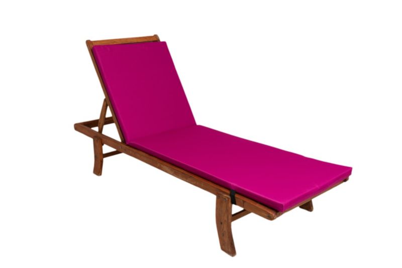 Poduszka ogrodowa na leżak ,Setgarden , 190x60x4cm, Różowa, wygodna poduszka z zamkiem błyskawicznym, 1szt