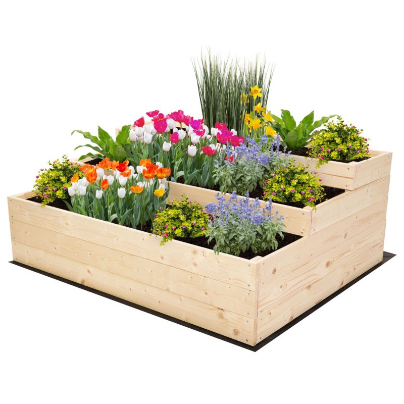 Grządka podwyższona MODO24 45x117x93 cm impregnowana drewno szeroka wysoka 1 szt.