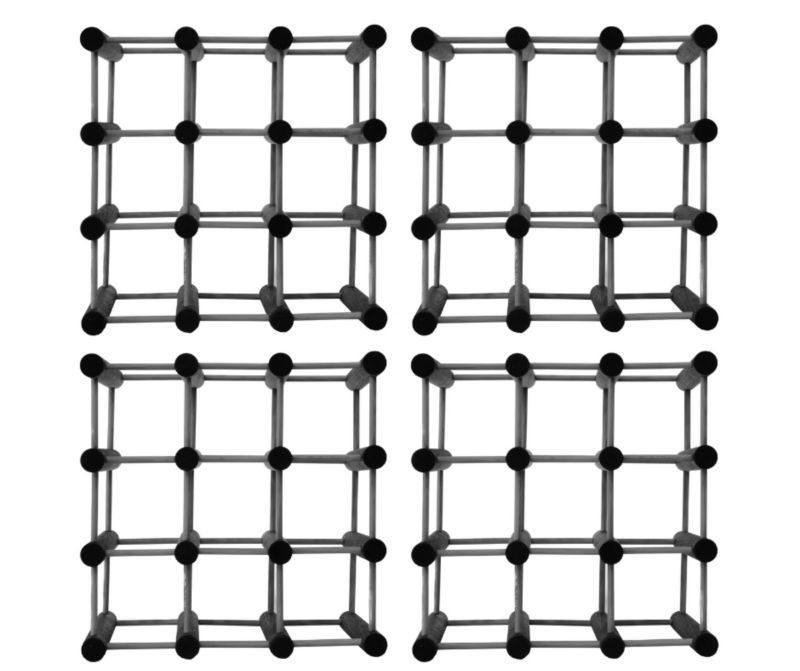 Stojak na wino MODO24 modułowy na 36 butelek sosnowy impregnowany szary 1 szt.