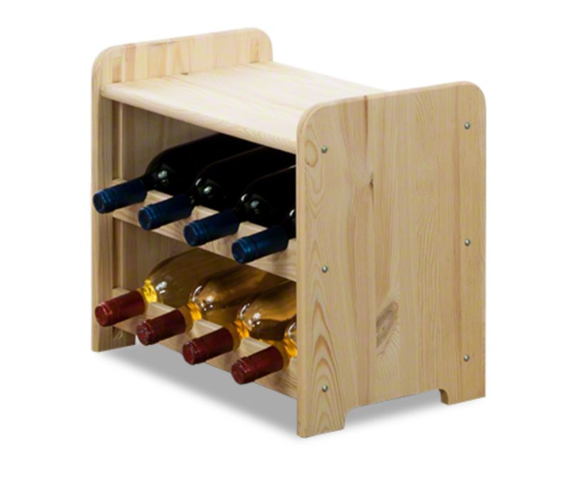 Stojak na wino MODO24 drewniany na 8 butelek naturalny 1 szt.