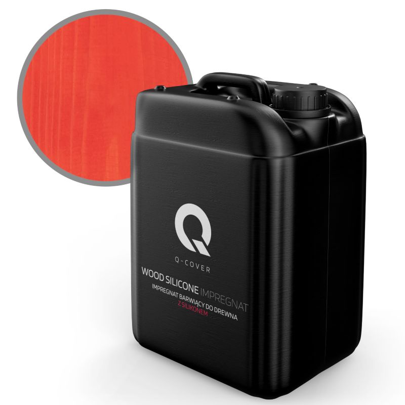 Impregnat Barwiący do Drewna z Silikonem 2w1 Q-Cover Marchewkowy 10L