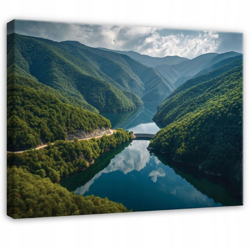 Obraz WALLARENA Do Sypialni Salonu Na Płótnie Góry Krajobraz Natura 120x80 cm 1 szt.