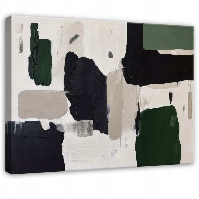 Obraz WALLARENA Do Sypialni Salonu Na Płótnie Abstrakcja Beton Sztuka Czarny 100x70 cm PP16300O1 1 szt.