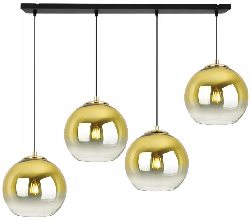 Lampa sufitowa wisząca Light Home LH Bergen Gold 4x E27 60W klosz 20cm złoty 1szt.