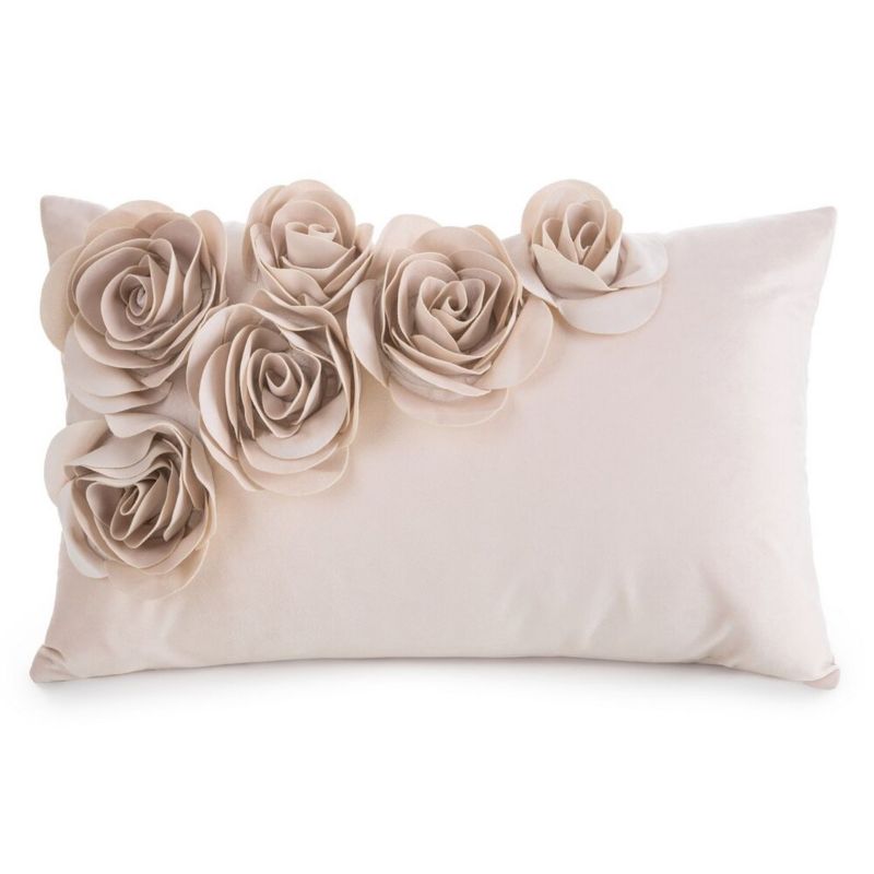 Poszewka Dekoracyjna Flores Eurofirany Różowa 30X50 Cm 1 Szt.