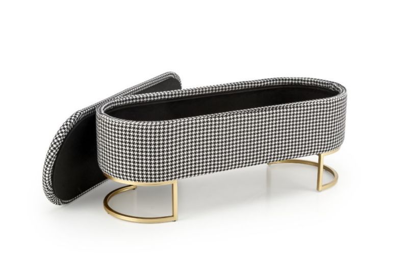 Ławka Halmar HARMONY biała/czarna z pojemnikiem 1 szt