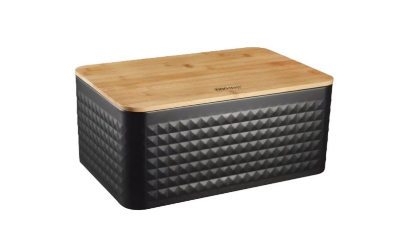 Chlebak Kinghoff stalowy z deską bambusową KH-1713 1szt